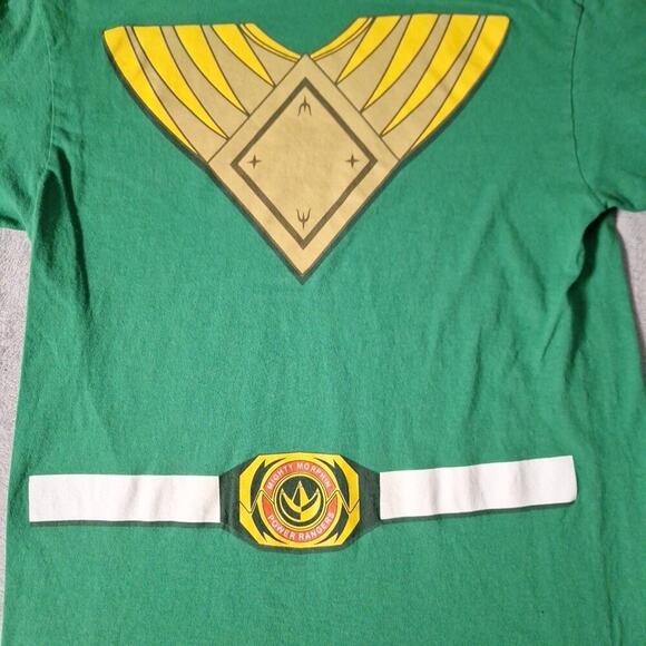 Power Rangers Green Dragon Power Ranger Armor Costume T-Shirt Size Large Cotton - Picture 2 of 6